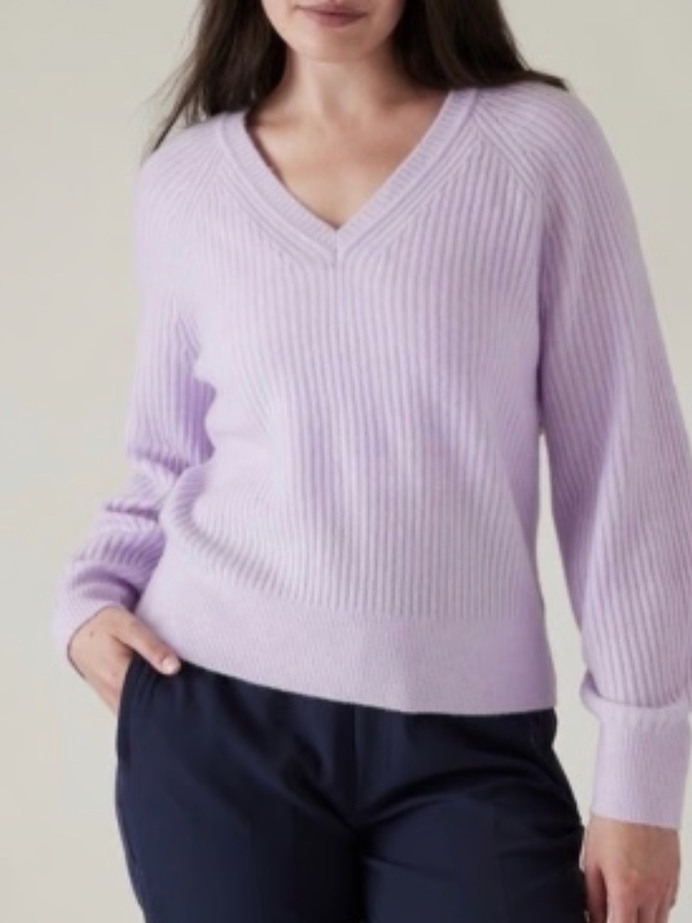 Athleta Layover V-Neck Sweater Size XS